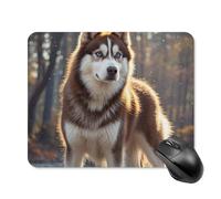 Husky Dog Square Mouse Pad Portable Computer Mousepad with Non-Slip Rubber Base 20 * 25cm Ultra-Thin Gaming Mouse Mat for Computer Laptop Office Desk Accessories