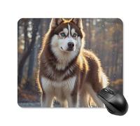 Husky Dog Square Mouse Pad Portable Computer Mousepad with Non-Slip Rubber Base 25 * 30cm Ultra-Thin Gaming Mouse Mat for Computer Laptop Office Desk Accessories