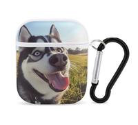 Husky Dog Trendy Bluetooth Earbuds Protector Cute Wireless Earbud Case Covers Compatible with Airpods 1/2