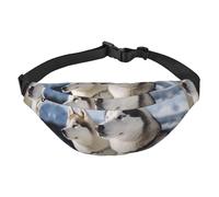 Husky Dogs Fanny Pack for Men Women Belt Bag Fashion Waist Bag Everywhere Crossbody Bag Wallet Hip Bum Bag with Adjustable Strap Waterproof Chest Bag for Travel Hiking Sports, Black, One Size