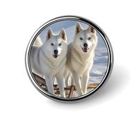 Husky Dogs Lapel Pin Badge Round Metal Button Pin Personalized Novelty Pinback Button Badges Funny Recognition Enamel Pins Novelty Cute Cartoon Brooch Pin for Jacket Bag Coat