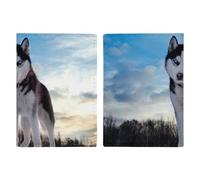 Husky Dogs Passport Holder Slim PU Leather Passports Wallet Portable Passports Protector Passport Cover