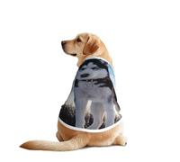 Husky Dogs Print Dog Vest, Soft Breathable Pet Shirt Clothes Sleeveless Fashion Apparel For Medium Large Breeds