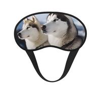 Husky Dogs Sleep Mask for Side Sleeper, Blackout Eye Mask for Women Men, Zero Pressure Sleeping Masks Soft Breathable Eye Cover Comfortable Blindfold Eyeshade for Night Sleep