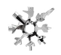 Husky Dogs Snow 19-in-1 Snowflake Multi Tool, Stainless Steel Metal Snowflake Multitool with Keychain, Compact & Portable Tools for Outdoor Camping Survival Daily Use Gift for Men