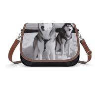 Husky Dogs Snow Shoulder Bag for Women, Handbag with Adjustable Strap & Inner Pocket, Crossbody Bag for Daily Commute Travel