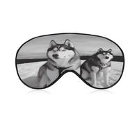 Husky Dogs Snow Sleep Mask Eye Mask Travel Eye Cover