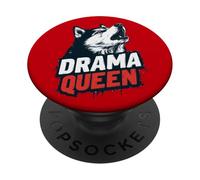 Husky Drama Queen - Funny Dog Portrait Design PopSockets Adhesive PopGrip