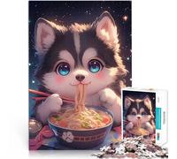 Husky eating Spaghetti2000 Piece teenager Puzzles Educational Games Home Decoration is ideal as a gift for the whole family 70x100cm
