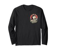 Husky Express North Pole Freight Retro Sled Dog Long Sleeve T-Shirt