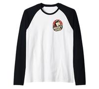 Husky Express North Pole Freight Retro Sled Dog Raglan Baseball Tee