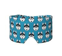 Husky Face Dog Pattern, Full Eye Covers Light Blocking Eye Mask Sleep Eye and Ear Muffs