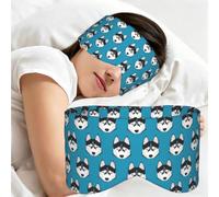 Husky Face Dog Pattern, Sleep Mask for Home Travel, Full Eye Covers Light Blocking Eye Mask Sleep Eye and Ear Muffs