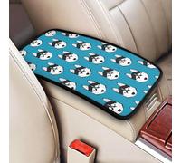 Husky Face Dog Pattern, Vehicle Center Console Armrest Cover Pad Soft Comfort Car Handrail Box Cushion Universal
