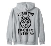 Husky Funny Siberian Husky Zip Hoodie