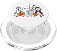 Husky Ghost Dogs Cute Husky Dressed As Ghost Halloween Dog PopSockets PopGrip for MagSafe