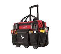 Husky GP-43196N13 18" 600-Denier Red Water Resistant Contractor's Rolling Tool Tote Bag with Telescoping Handle