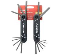 Husky HFHKSM17PC SAE and Metric Folding Hex Key Set w/ 270 Degree Rota
