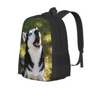 Husky Howling Face Lightweight Casual Rucksack-Large Capacity Daypack