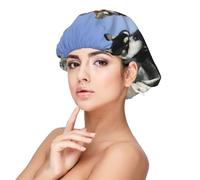 Husky Huskie Dogs,Adult's Satin Sleeping Cap - Women's Elastic Sleep Bonnet, Adjustable Overnight Hair Cover