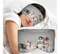 Husky Huskie Dogs, Sleep Mask for Home Travel, Full Eye Covers Light Blocking Eye Mask Sleep Eye and Ear Muffs