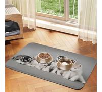 Husky Huskie Dogs,Waterproof Pet Feeding Mat,Cat Dog Placemats for Food and Water, PU Leather Food Mats,40x60cm