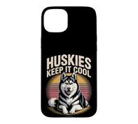 Husky Huskies Keep It Cool Siberian Dog Case for iPhone 15 Plus