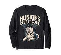 Husky Huskies Keep It Cool Siberian Dog Cool Long Sleeve T-Shirt