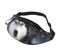 Husky In Snow Dog Fanny Pack for Men Women Fashion Running Waist Packs Waterproof Crossbody Bags Everywhere Belt Bag with Adjustable Strap Sports Hip Pack for Travel Wallet