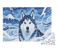 Husky Jigsaw 1000 Piece Snowfall Home Decoration for Adults And Kids Gift High Difficulty Game Latest Puzzles Home Game 1000pcs (75x50cm)