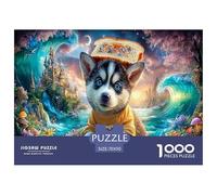 Husky Jigsaw Puzzles for Adults1000 Piece, Challenging Dog Puzzles, Puzzle Game for The Whole for Women,Toy Gift 70x50cm/1000pcs