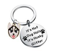 Husky Keychain Dog Lover Gifts Husky Owner Husky Gifts It's Not Dog Hair It's Husky Glitter Keychain (It's Not Dog K EU)