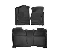 Husky Liners - 53908 Fits 2014-18 Chevrolet/GMC Silverado/Sierra 1500 Crew Cab, 2015-19 Chevrolet/GMC Silverado/Sierra 2500/3500 Crew Cab X-act Contour Front Floor Liners