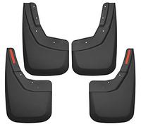 Husky Liners - 56886 Fits 2014-18 Chevrolet Silveado 1500, 2019 Chevrolet Silverado 1500 LD, 2015-19 Chevrolet Silverado 2500/3500 - SINGLE REAR WHEELS Custom Front and Rear Mud Guard Set Black