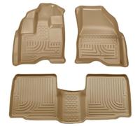 Husky Liners 98703 Fits 2010-19 Ford Taurus Weatherbeater Front & 2nd Seat Floor Mats, Tan