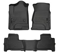 Husky Liners 99201 Black Weatherbeater Front & 2nd Seat Floor Liners Fits 2015-2019 Chevrolet Tahoe, 2015-2019 GMC Yukon