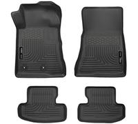 Husky Liners 99371 Black Weatherbeater Front & 2nd Seat Floor Liners Fits 2015-2019 Ford Mustang