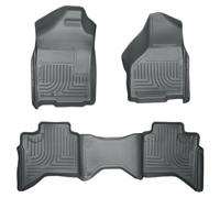 Husky Liners - Weatherbeater | Fits 2002-2008 Ram 1500 Quad Cab, 2003-2009 Ram 2500/3500 Quad Cab - Front & 2nd Row Liner - Grey, 3 pc. | 98032