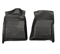 Husky Liners Weatherbeater | Fits 2007-2013 Chevrolet Silverado/GMC Sierra 1500, 2007-2014 Chevrolet Silverado, GMC Sierra 2500HD, 3500HD, 2500 HD (Standard Cabs), Front Row Liner, Black | 18221