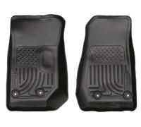 Husky Liners Weatherbeater | Fits 2014-2017 Jeep Wrangler, 2018 Jeep Wrangler JK, Front Floor Liners - Black, 2 pc. | 18041