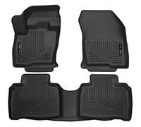 Husky Liners Weatherbeater | Fits 2016-2018 Lincoln MKX, Fits 2019-2021 Lincoln Nautilus, Front & 2nd Row Liners - Black, 3 pc. | 99311