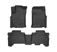 Husky Liners Weatherbeater Floor Mats | Fits 2010-2012 Toyota 4Runner, 2010-2013 Lexus GX460 | Front & 2nd Row, 3-pc Black - 98571
