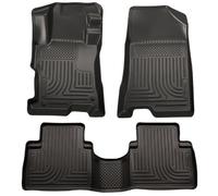 Husky Liners Weatherbeater Floor Mats | Fits 2011-2015 Hyundai Sonata (Includes Hybrid) | Front & 2nd Row, 3-pc Black - 98851