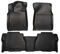 Husky Liners - Weatherbeater Floor Mats | Fits 2012-2013 Tundra CrewMax Double/CrewMax Cab | Front & 2nd Row, 3 pcs. | Black - 99591