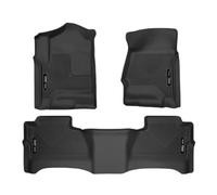 Husky Liners Weatherbeater Floor Mats | Fits 2014-2018 Chevrolet Silverado & GMC Sierra 1500 Crew Cab; 15-19 Silverado/Sierra 2500/3500 Crew Cab (Footwell Cvg) | Front & 2nd Row, 3-pc Black - 98231