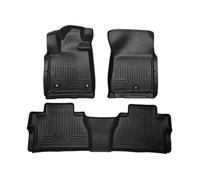 Husky Liners Weatherbeater Floor Mats | Fits 2014-2021 Toyota Tundra, CrewMax Cab (Footwell Coverage) | Front & 2nd Row, 3-pc Black - 99581
