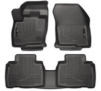 Husky Liners Weatherbeater Floor Mats | Fits 2015-2024 Ford Edge | Front & 2nd Row, 3-pc Black - 98781