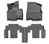 Husky Liners Weatherbeater Floor Mats | Fits 2022-2025 Kia Carnival | Front & 2nd Row, 1-pc Black - 96611