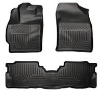 Husky Liners Weatherbeater Series | Front & 2nd Seat Floor Liners - Black | 98911 | Fits 2012-2017 Toyota Prius V 3 Pcs