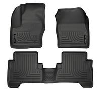 Husky Liners Weatherbeater Series | Front & 2nd Seat Floor Liners - Black | 99741 | Fits 2013-2018 Ford C-Max, 2013-2019 Ford Escape 3 Pcs